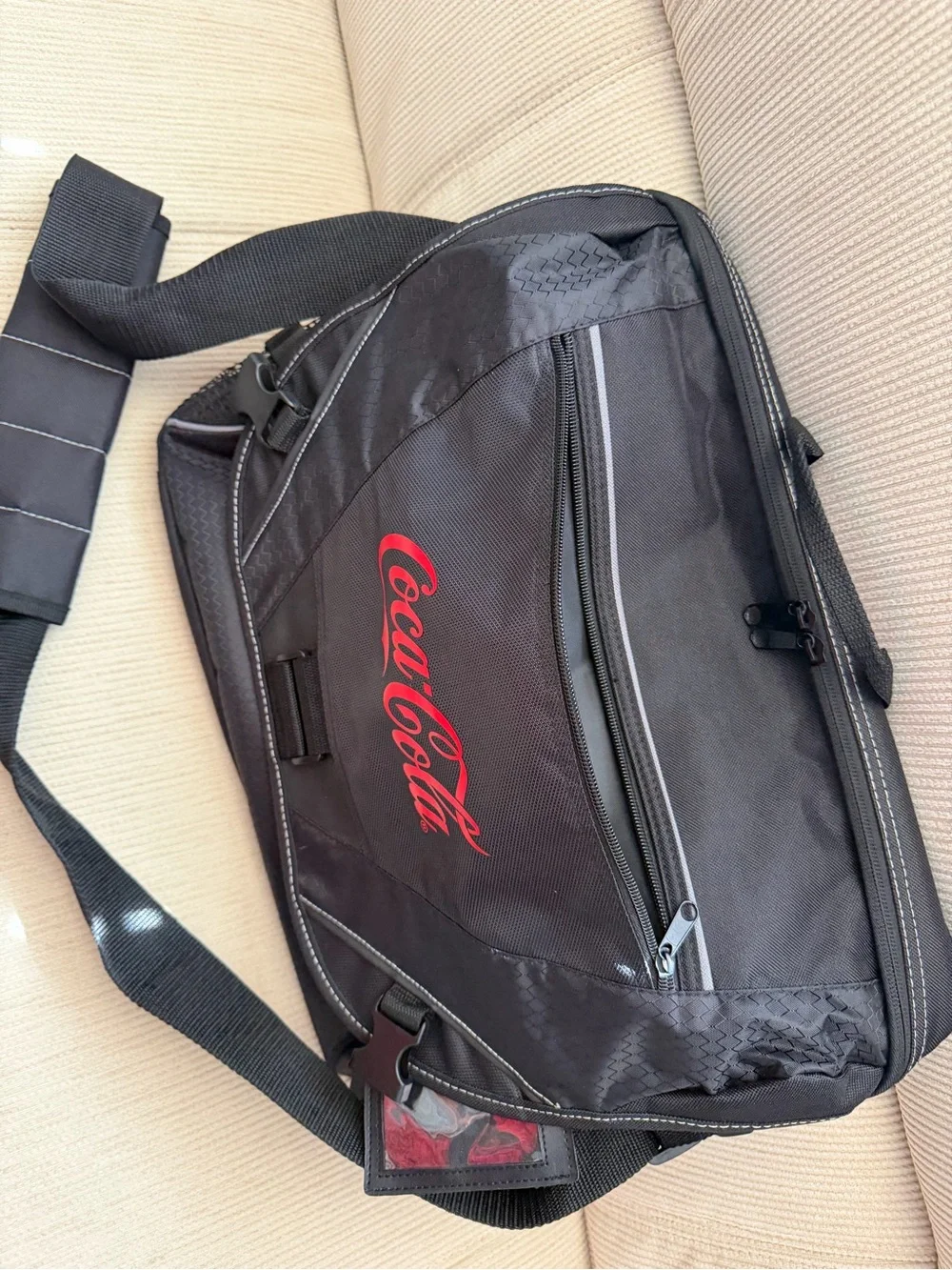 Coca Cola Black Messenger Laptop Bag with Red perfect for school or work 18x14